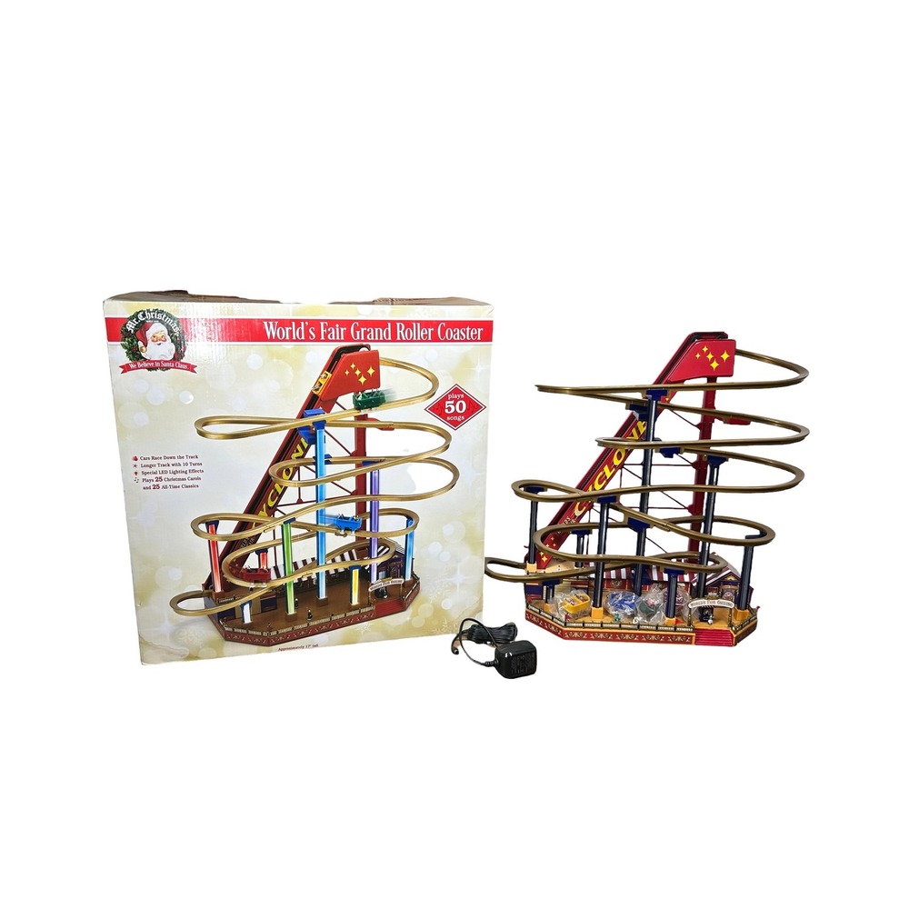 Mr. Christmas World's Fair Grand Roller Coaster Animated Musical 50 Songs 17in